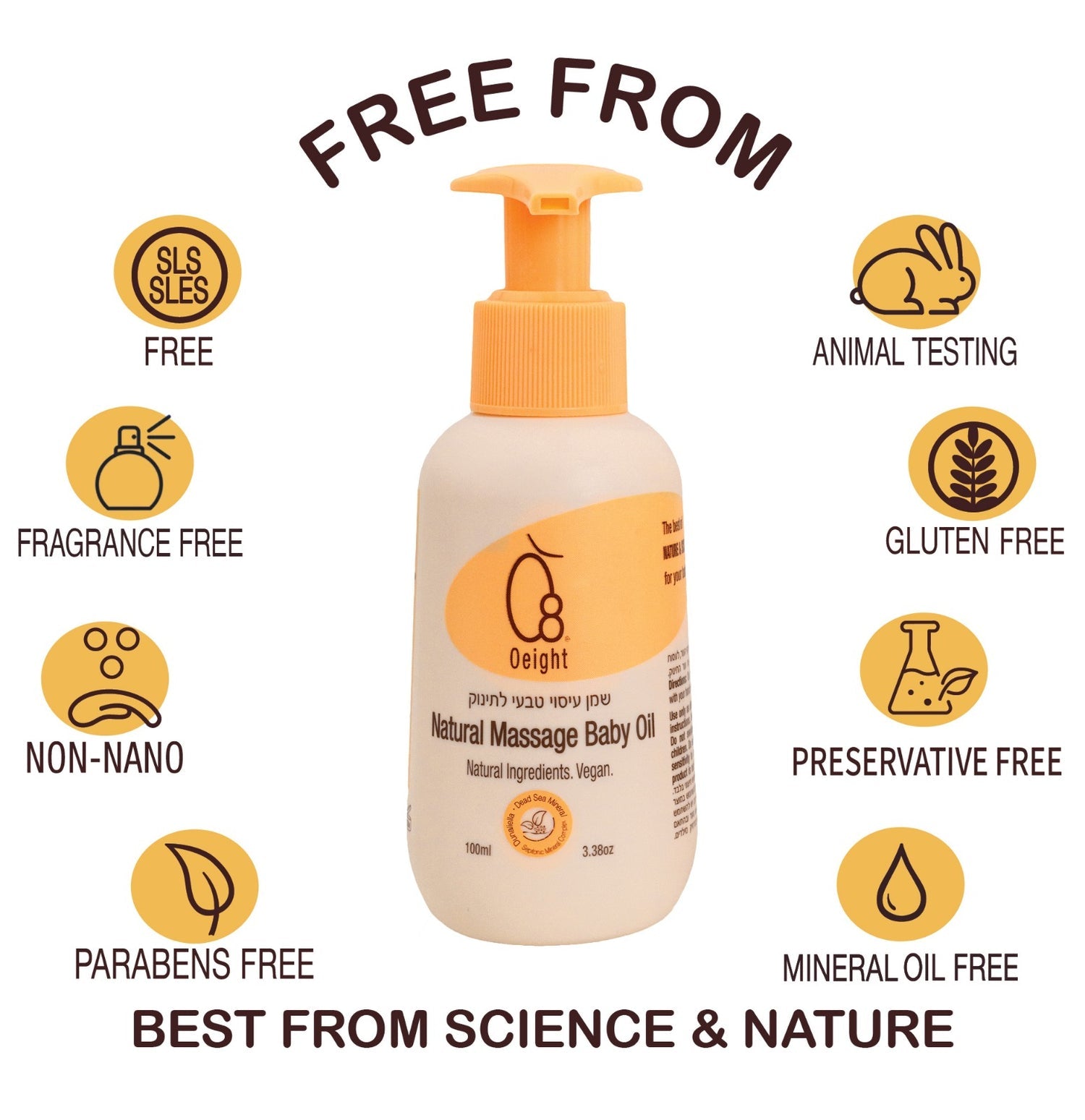 Oeight Natural Massage Baby Oil