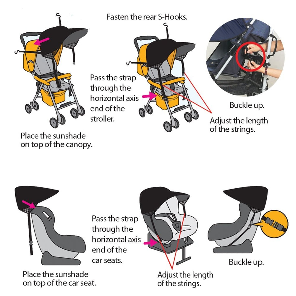 Manito Stroller and Car Seat Sunshade