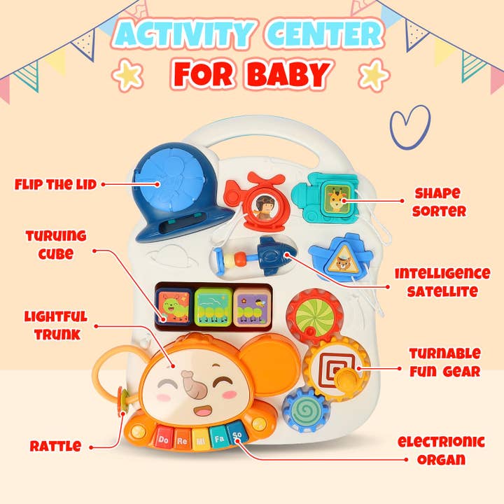 TOY Life 3-in-1 Baby Push Walker and Activity Center