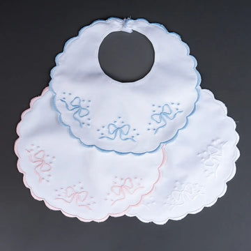 Edward Boutross Bow and Dots Baby Bib