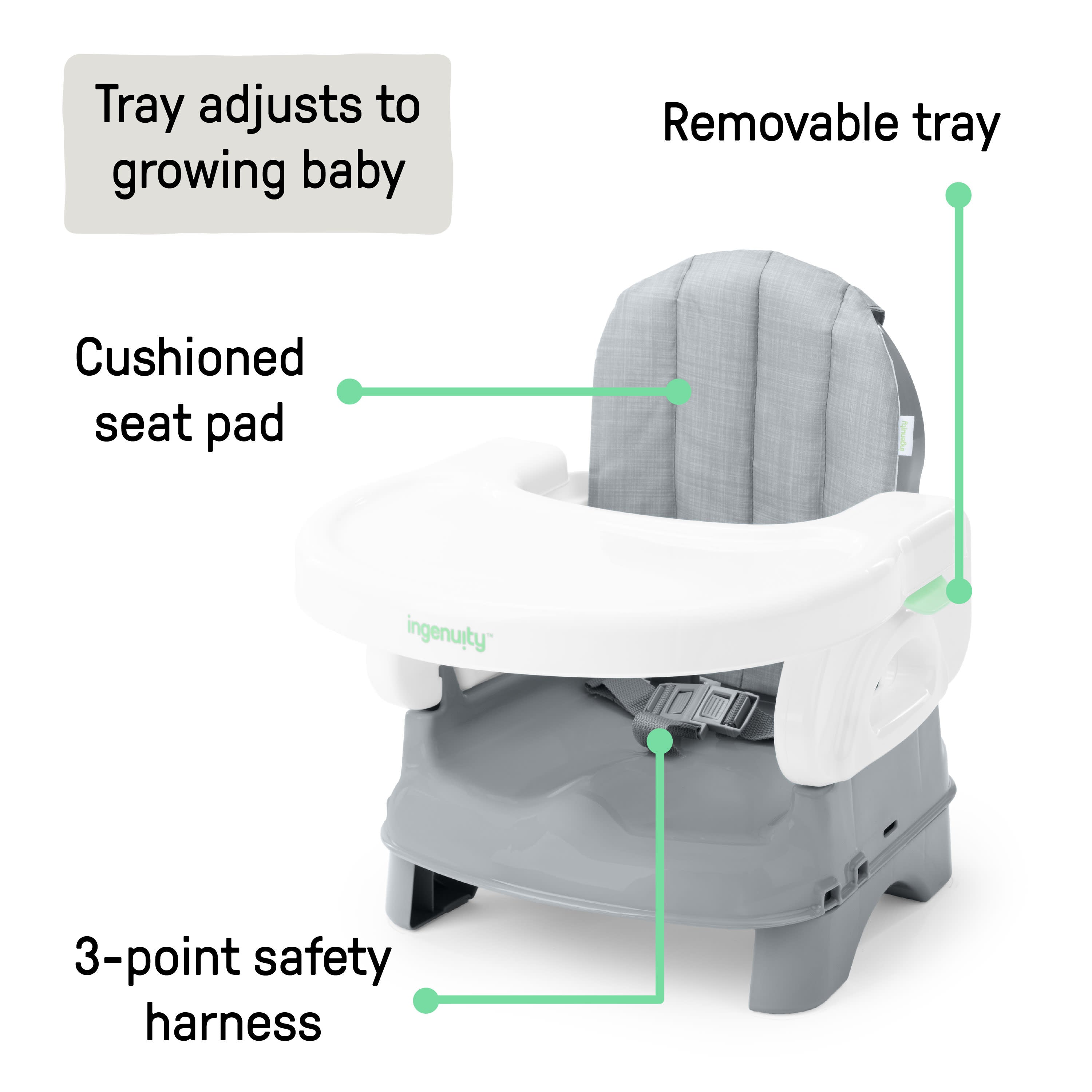 Ingenuity Deluxe Comfort Folding Baby Booster
