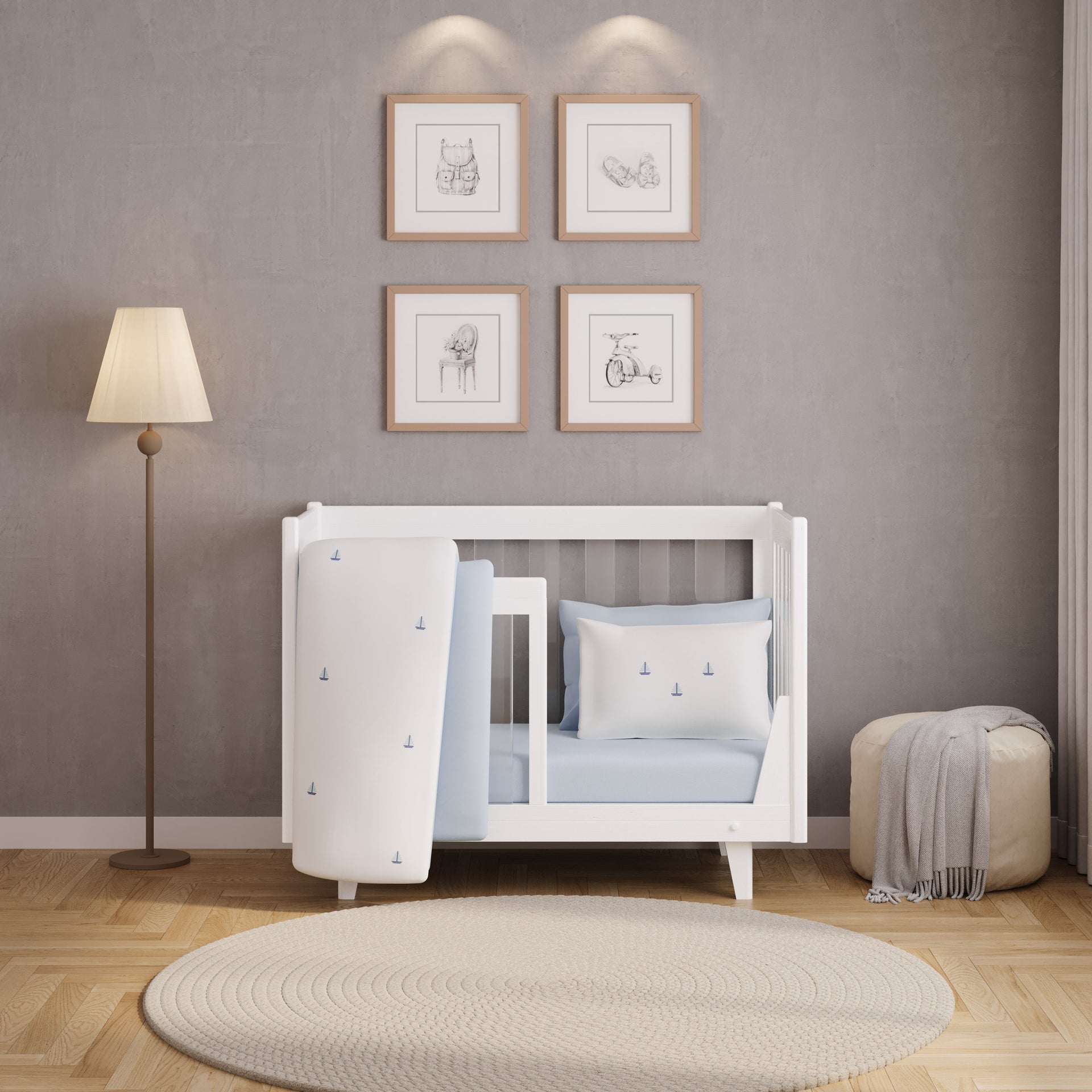 Silonna 5-Peice Baby Crib Set (52" x 28")