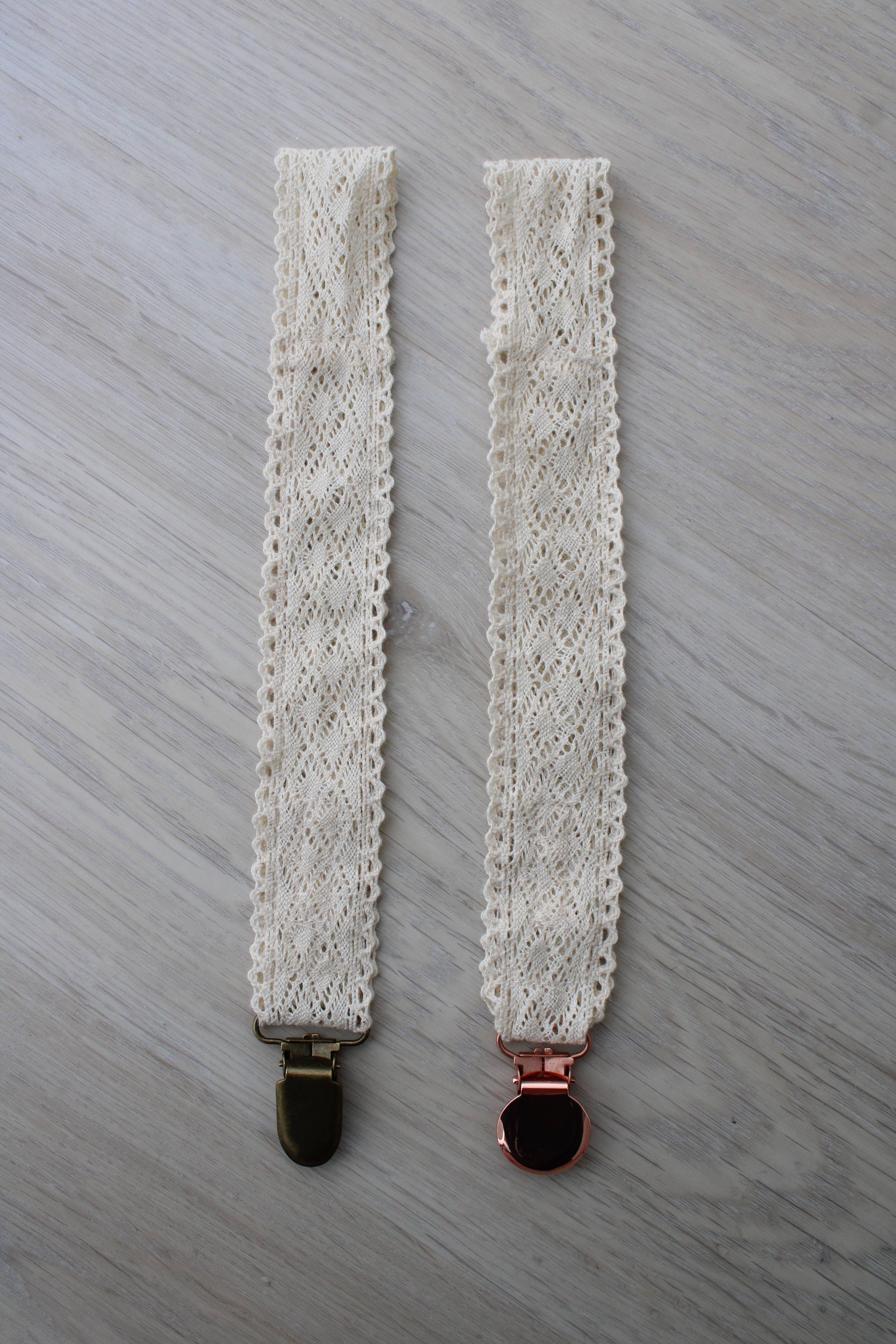 Little Threads Diamond Crotchet Collection Pacifier Clip