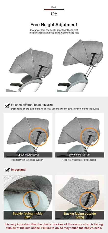 Manito Car Seat Sunshade