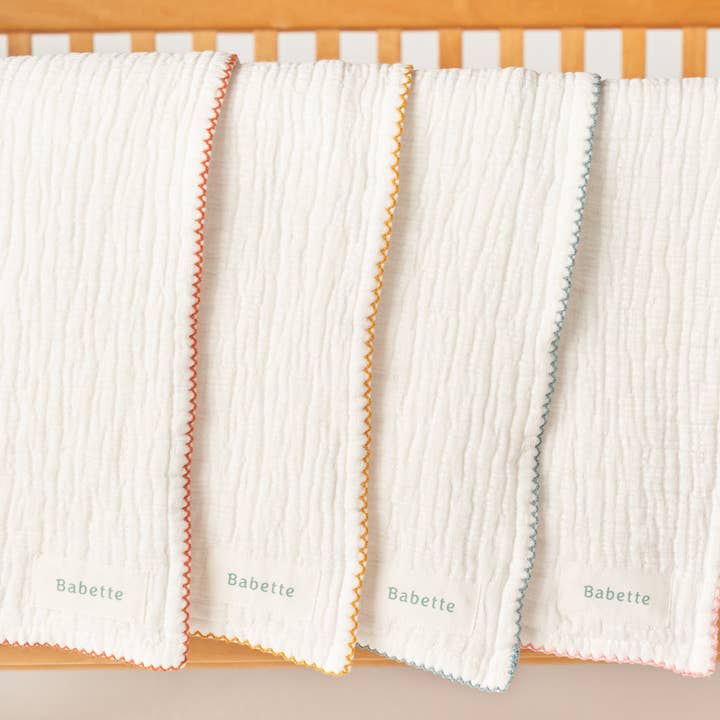 Babette Scalloped Trim Stroller Blanket