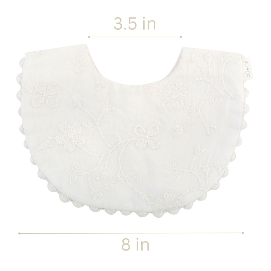 Ali+Oli Cotton Double Sided Baby Bib With Bow