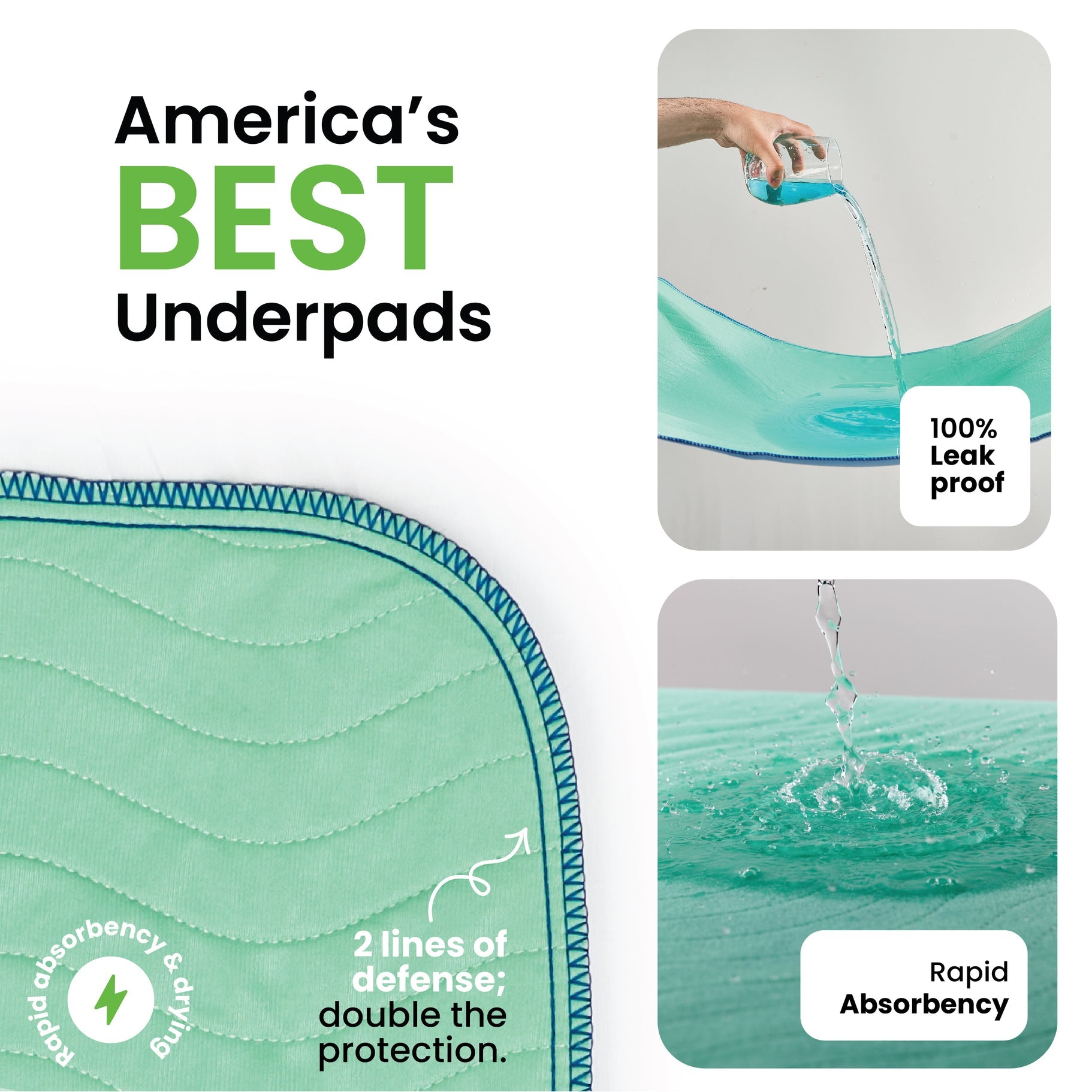 Improvia Washable Underpads Protection - 2 Pack