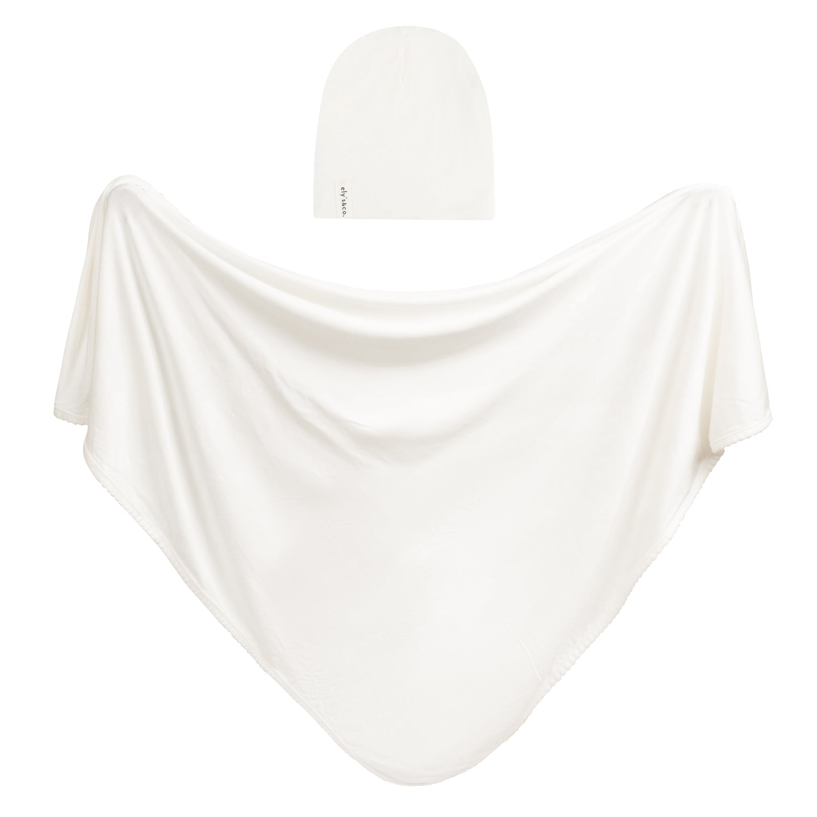 Ely's & Co. Modal Swaddle Blanket and Beanie Hat Gift Set