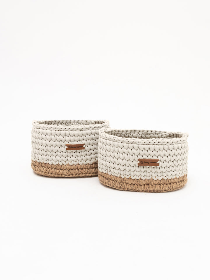 Anzy Home Jute Diapper Caddy Basket (1 Pc)