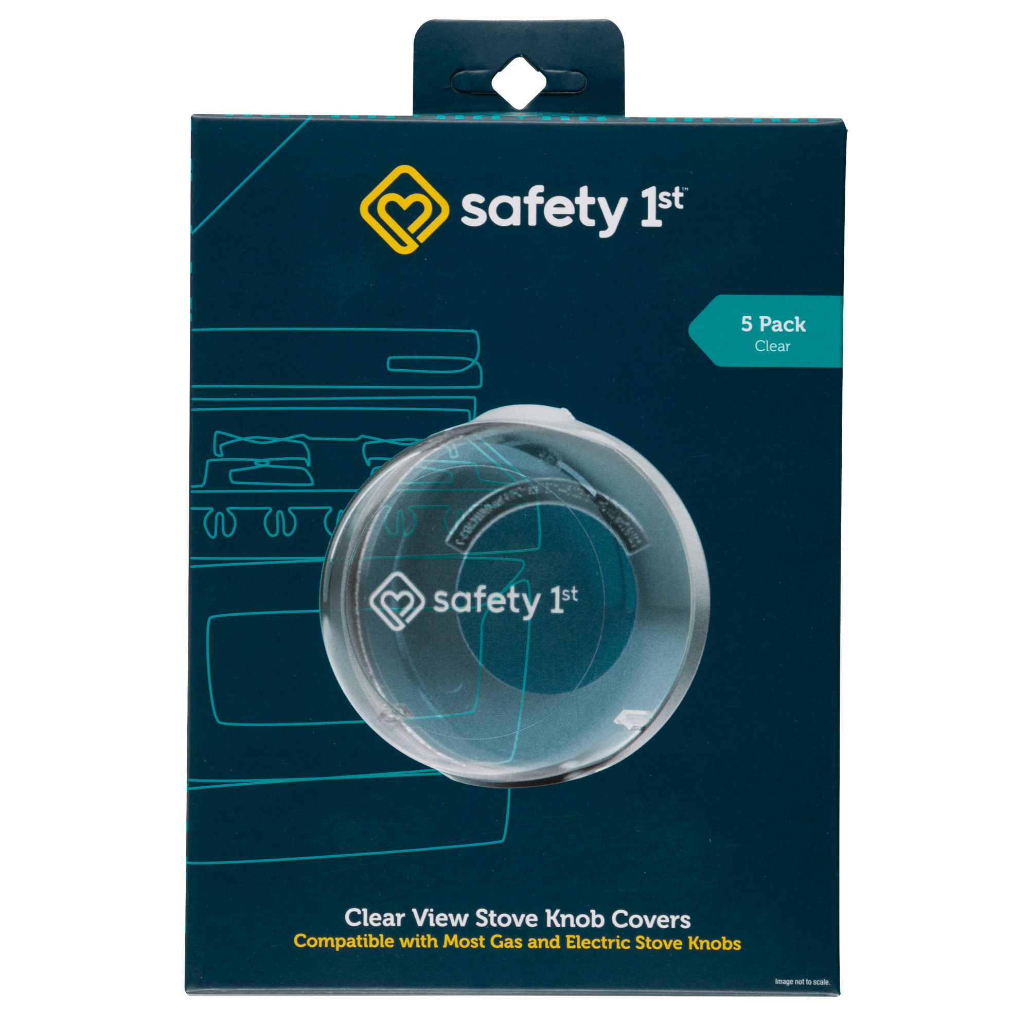 Safety 1ˢᵗ Clear View Stove Knob Covers 5-Pack