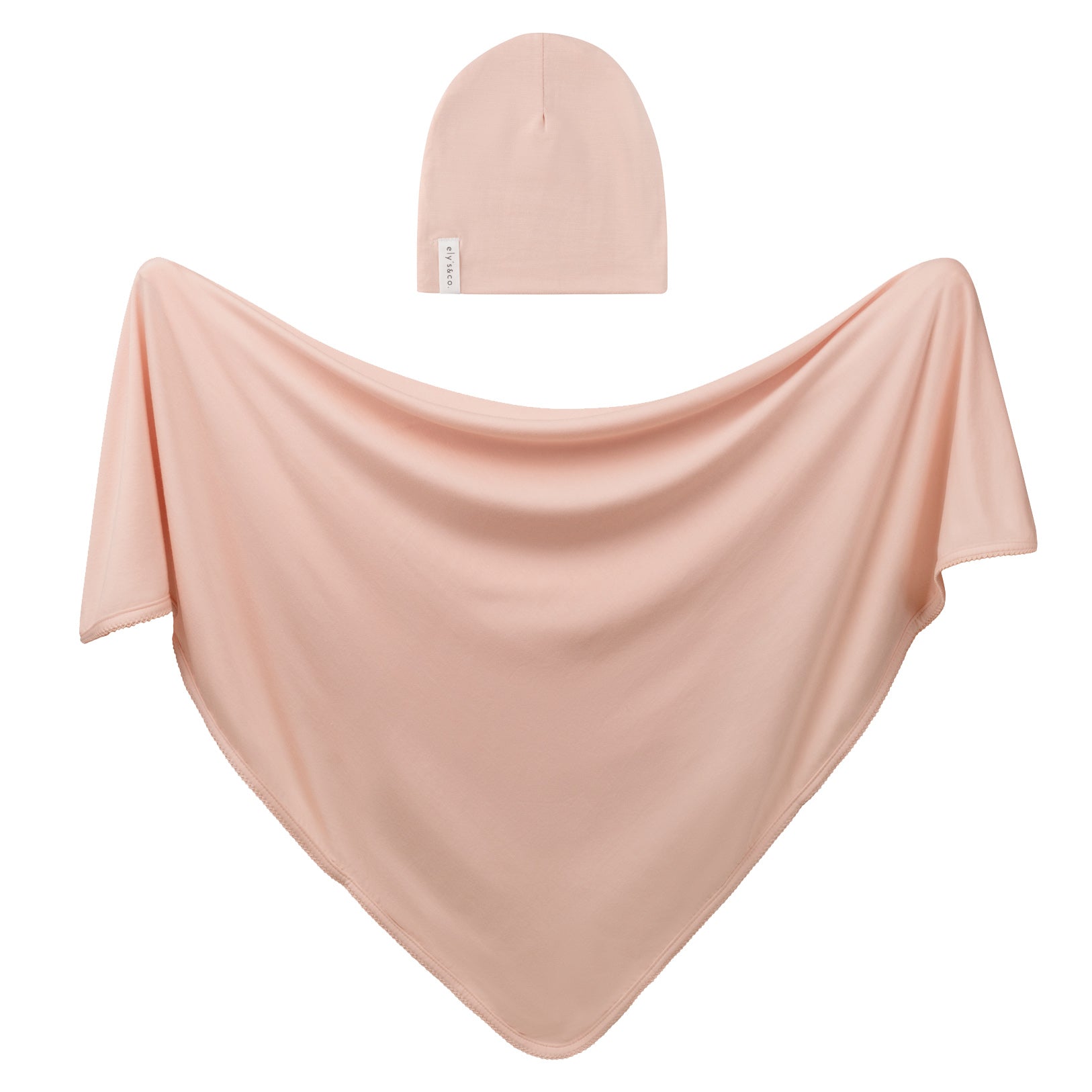 Ely's & Co. Modal Swaddle Blanket and Beanie Hat Gift Set
