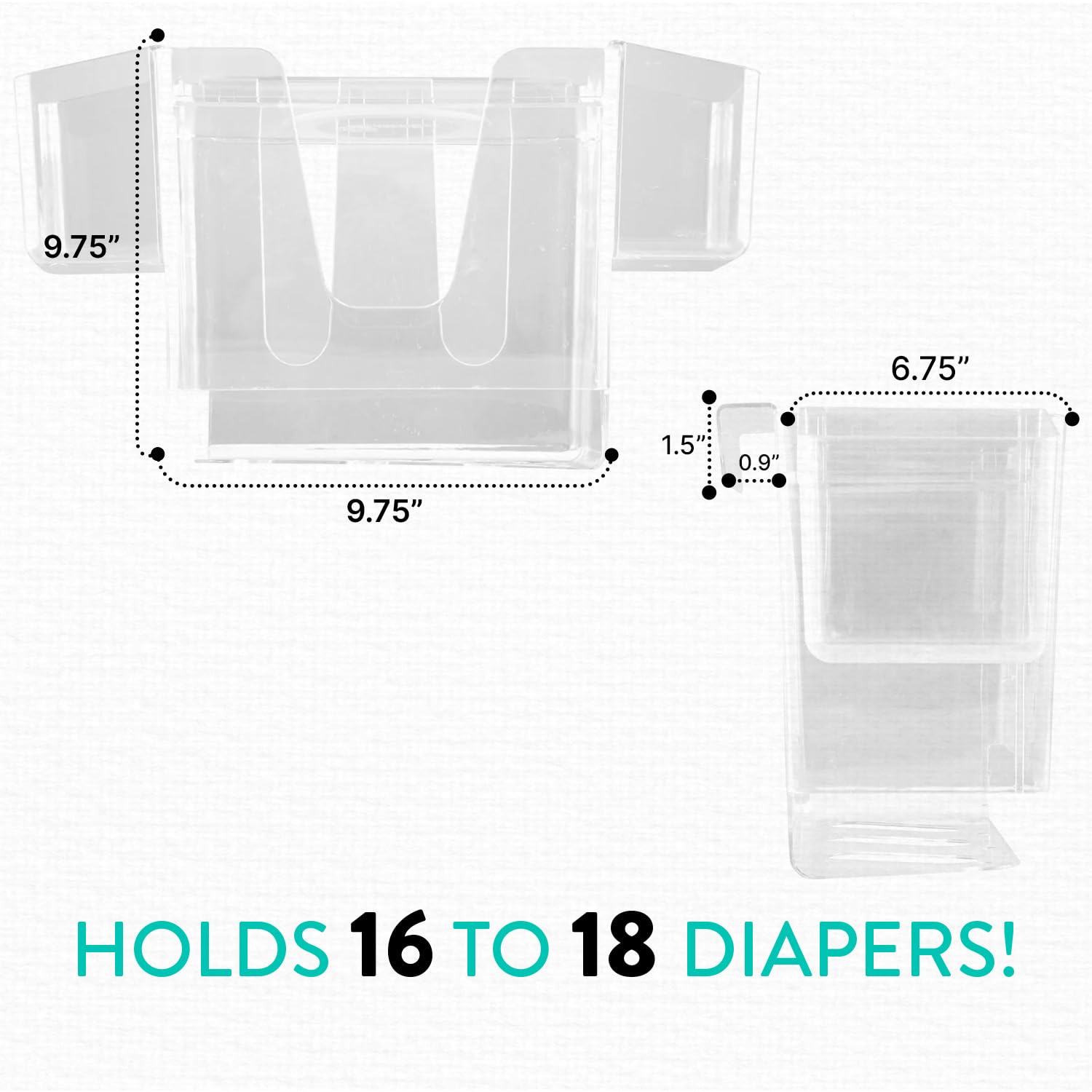 Prince Lionheart Acrylic Organize the Chaos Diaper Depot