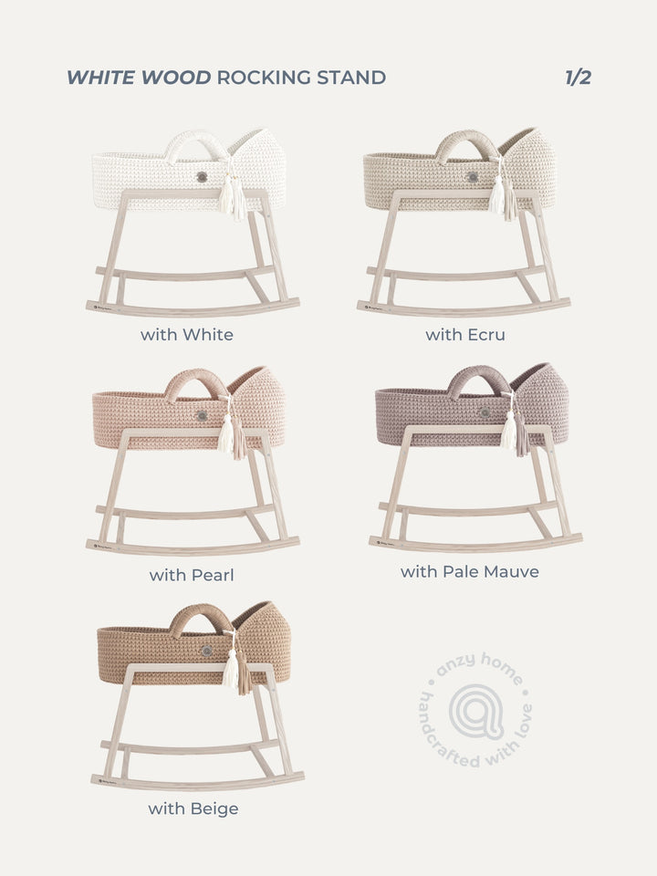 Anzy Home Rocking Stand for Baby Moses Basket