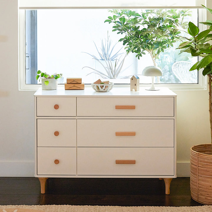 babyletto dresser Babyletto Palma 7-Drawer Assembled Double Dresser White