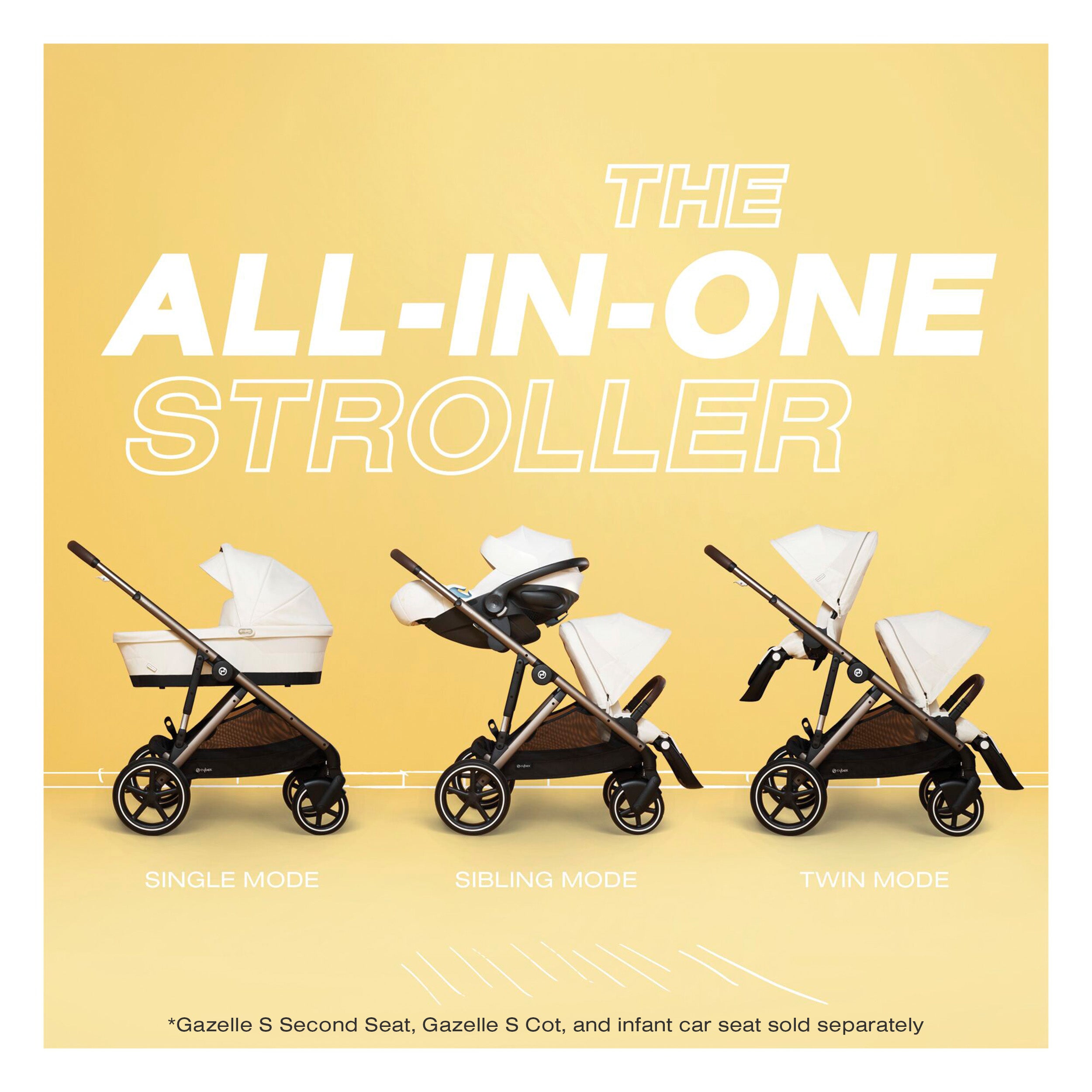 Cybex Gold Gazelle S 2 Stroller + Cloud G Pro Travel System