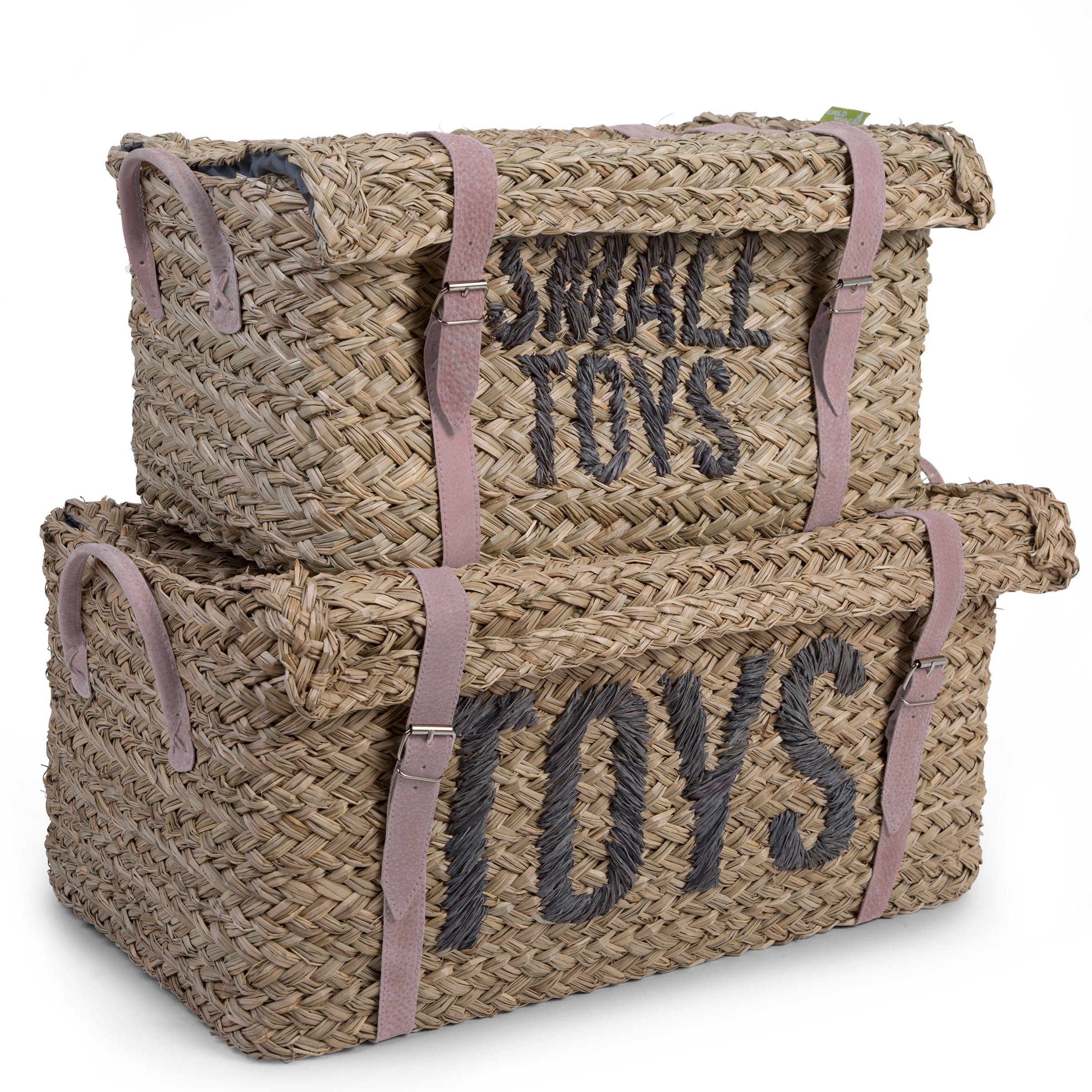 Childhome Set of Two Rattan Storage Baskets + Straps