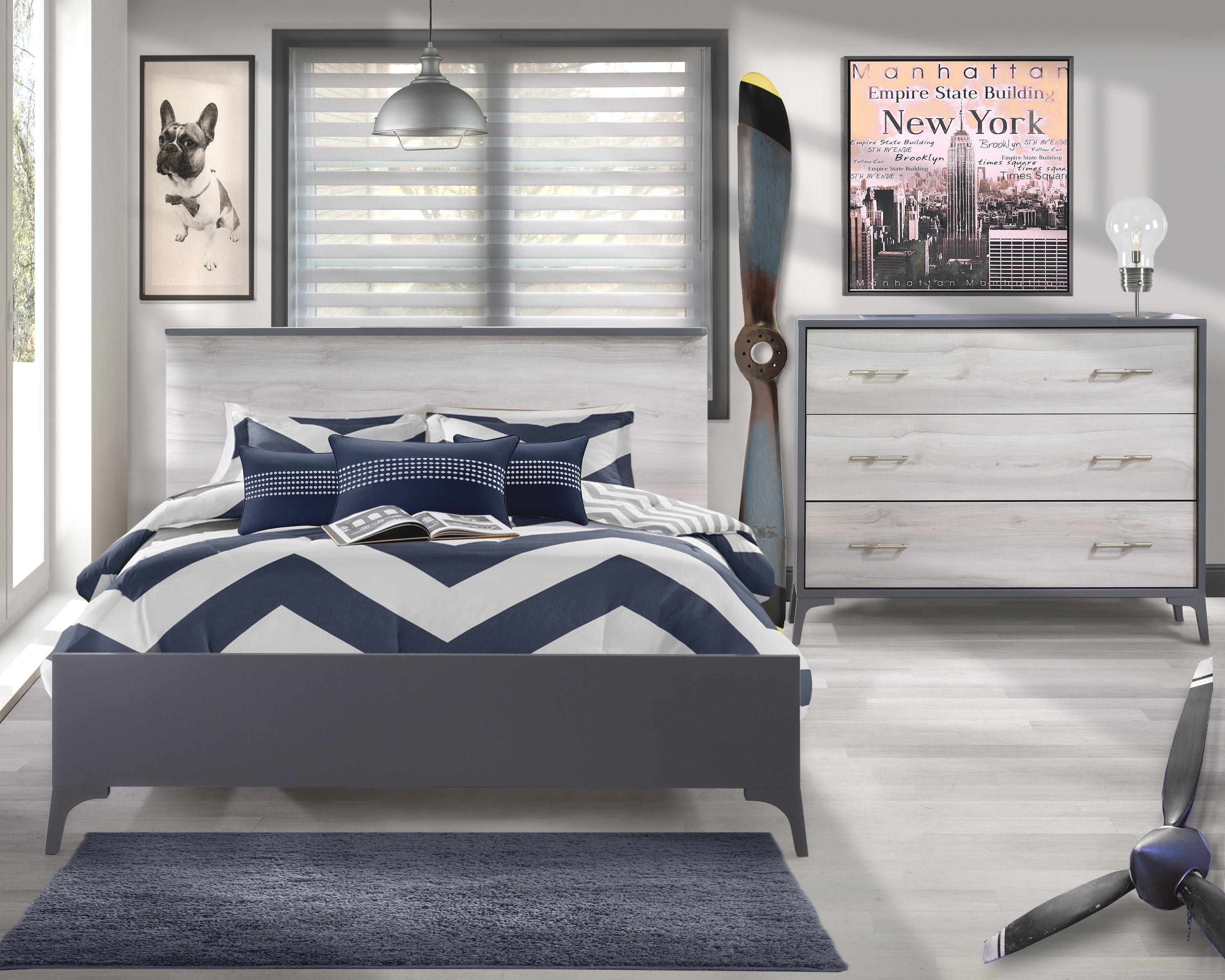 Tulip Urban Double Bed Conversion Rails and Low profile footboard 54"