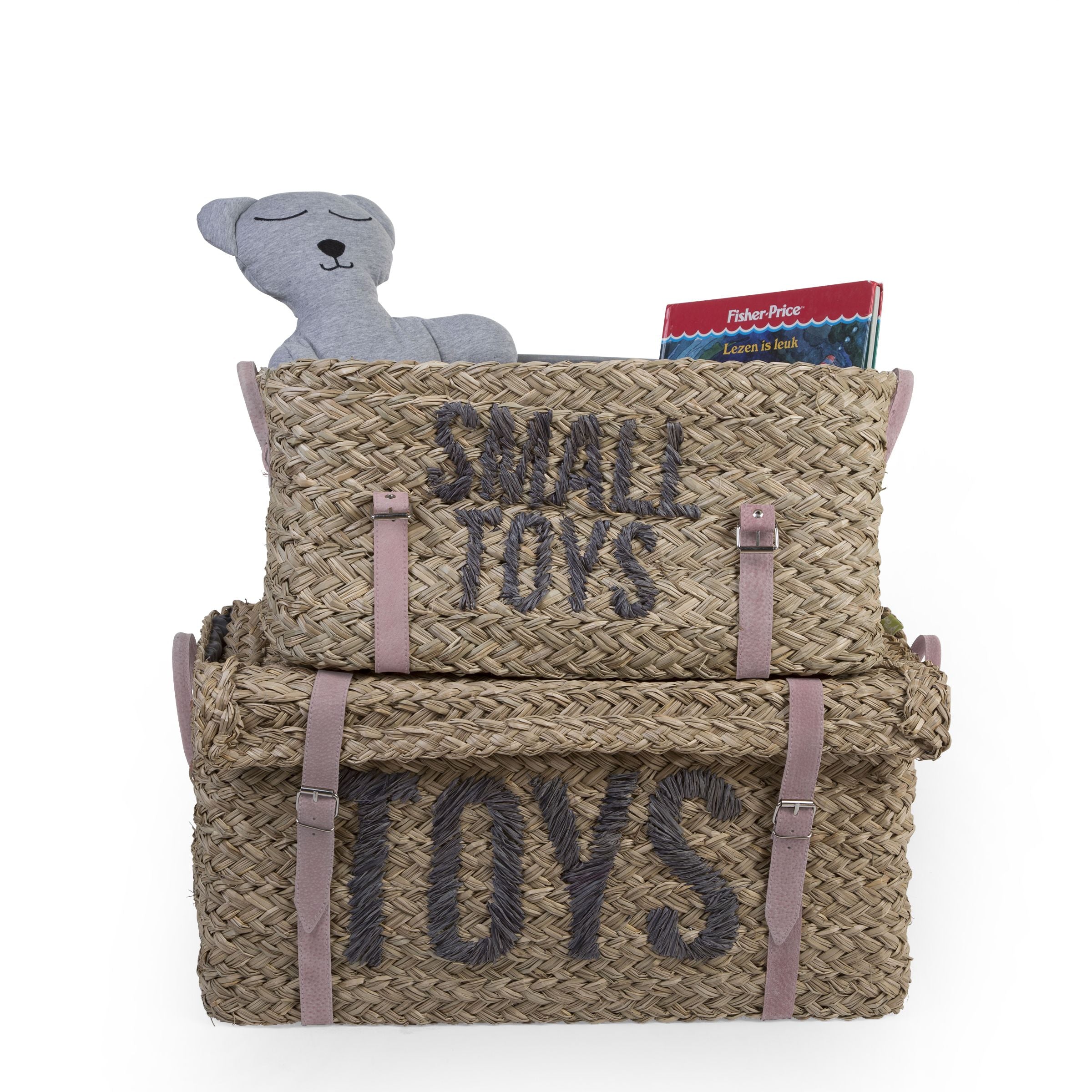 Childhome Set of Two Rattan Storage Baskets + Straps