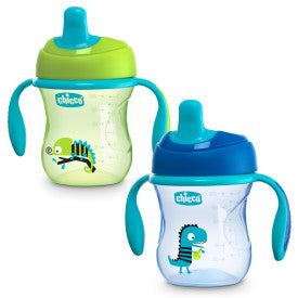 Chicco Semi-soft Spout Trainer Sippy Cup 7oz 6m+ (2pk)