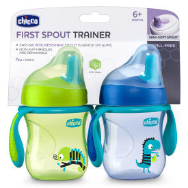 Chicco Semi-soft Spout Trainer Sippy Cup 7oz 6m+ (2pk)