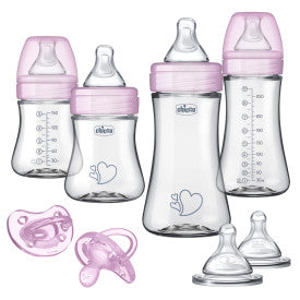 Chicco Duo Newborn Hybrid Baby Bottle Starter Gift Set with Invinci-Gl