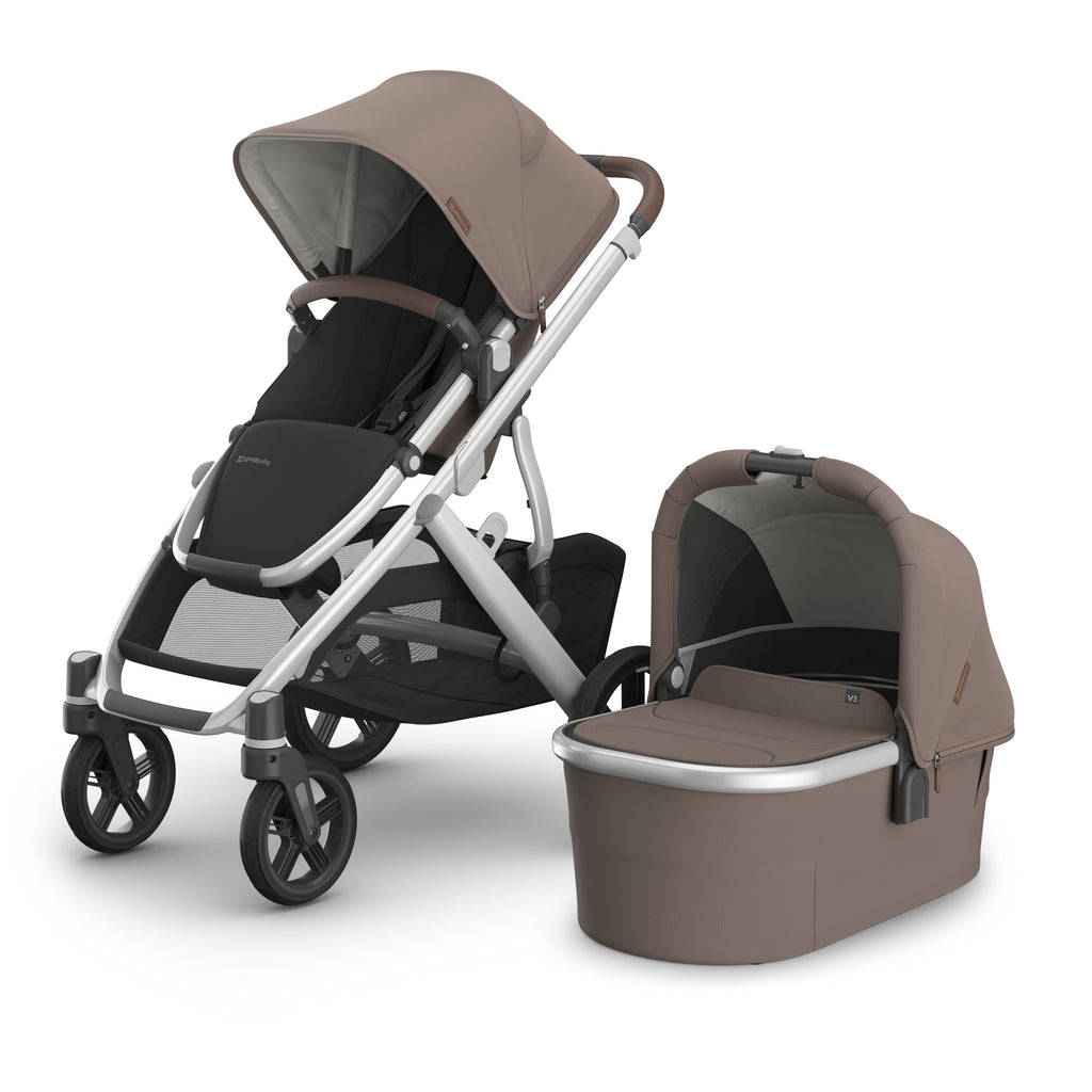 uppababy vista bassinet ventilation UPPAbaby Vista V3 Stroller and Bassinet Complete Set Callum Stone Blue