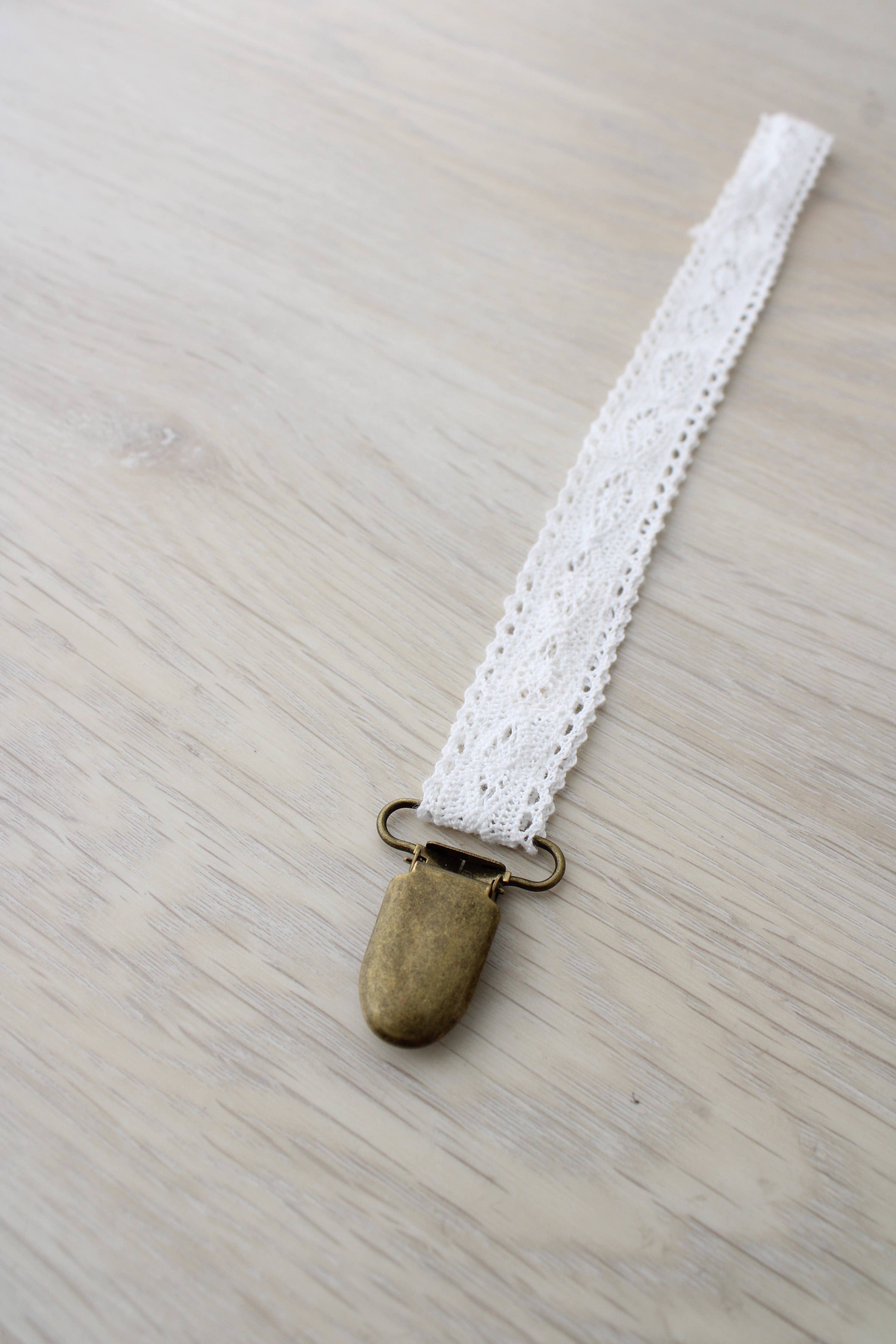 Little Threads Vintage Crochet Pacifier Clip