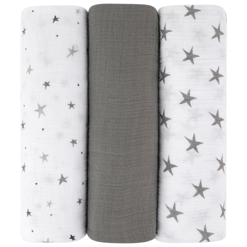 Ely's & Co. Cotton Muslin Swaddle Blanket - 3 Pack