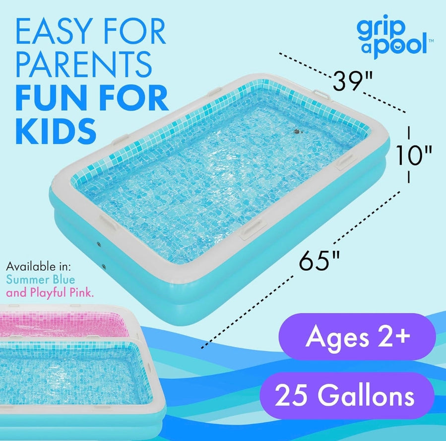 Grip a Pool Inflatable Rectangular Kiddie Pool