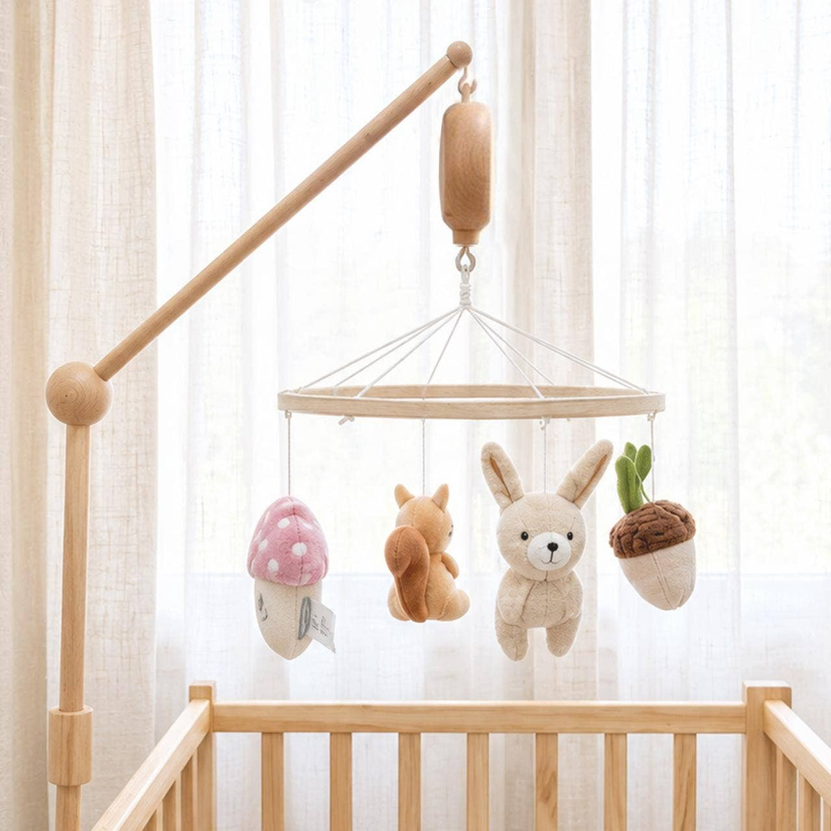 Living Textiles Wooden Musical Mobile