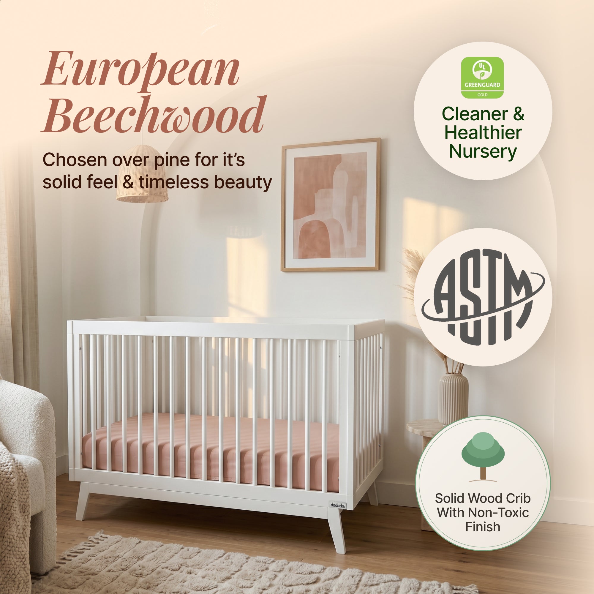 dadada Soho 3-in-1 Convertible Crib