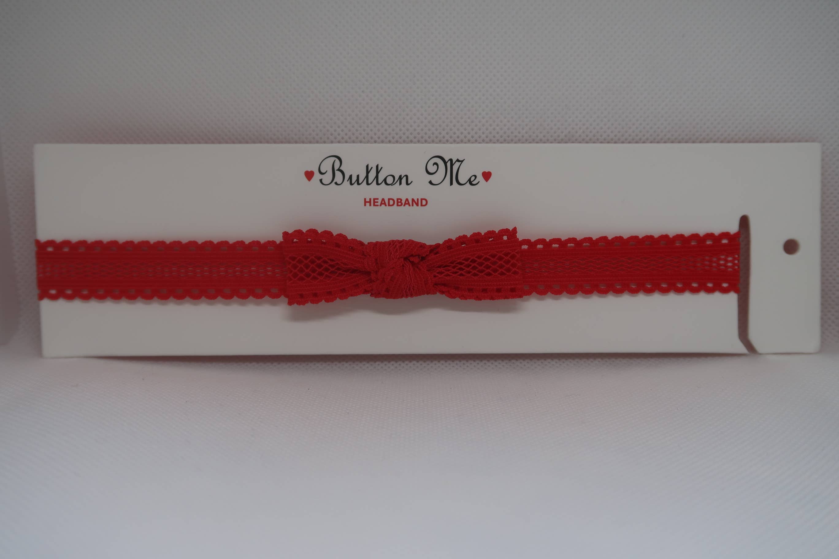 Button Me Baby Scalloped Bow Headband