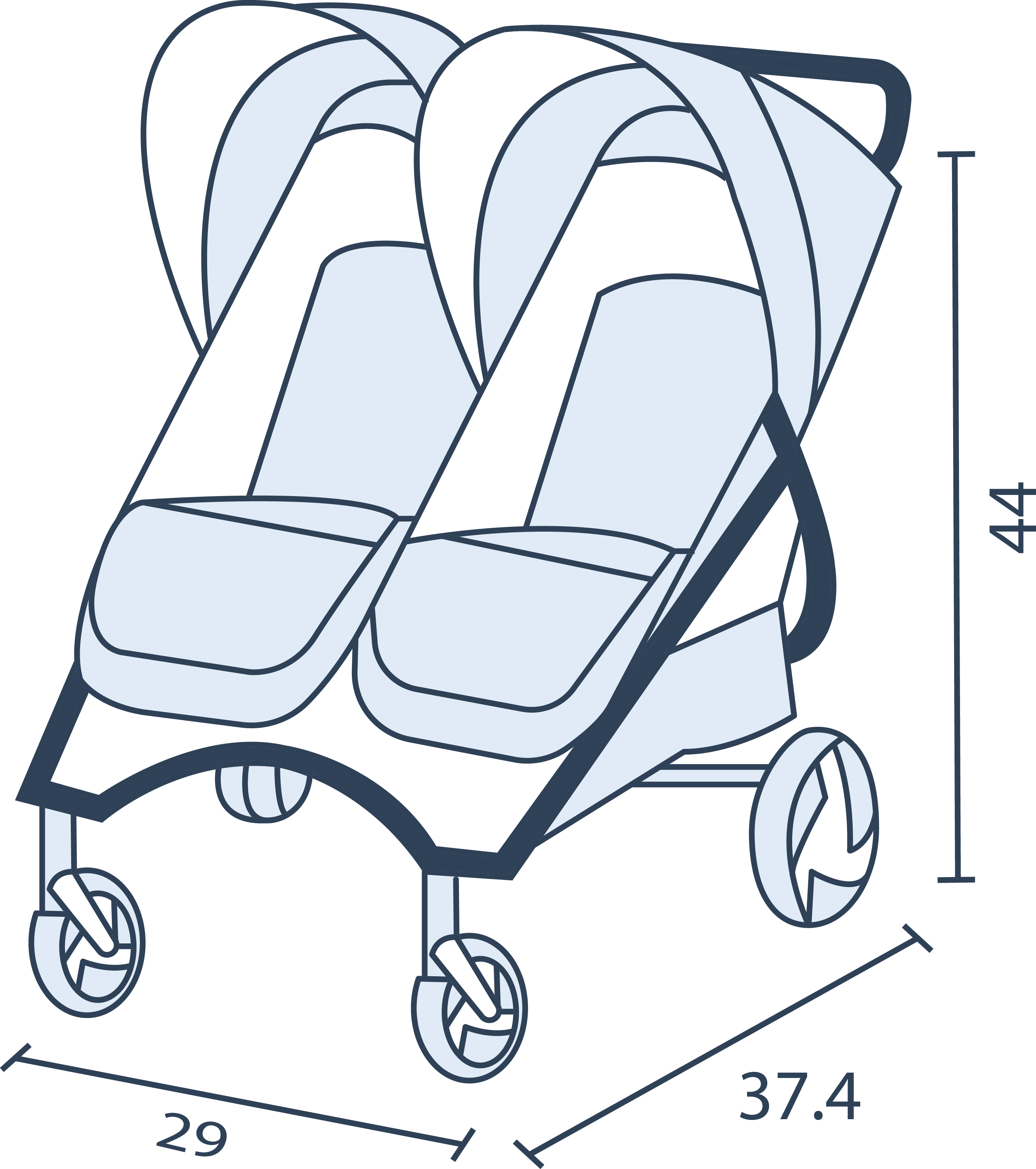 Valco Baby Duo Trend Double Stroller Sport Edition