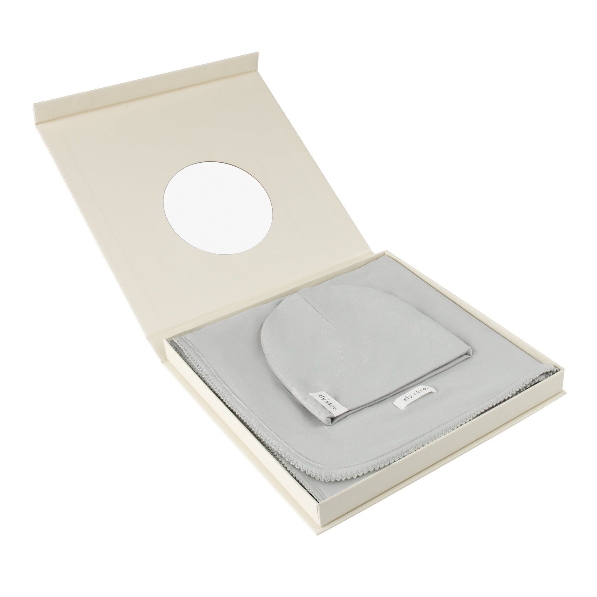 Ely's & Co. Modal Swaddle Blanket and Beanie Hat Gift Set