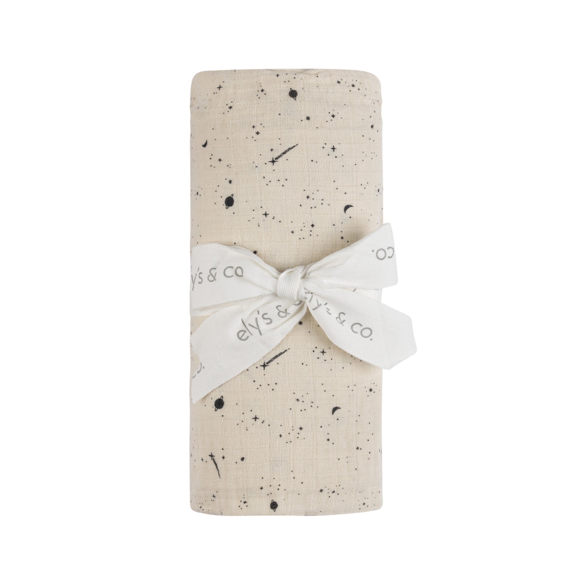 Ely's & Co. Brushed Cotton Muslin Swaddle Blanket Celestial Collection