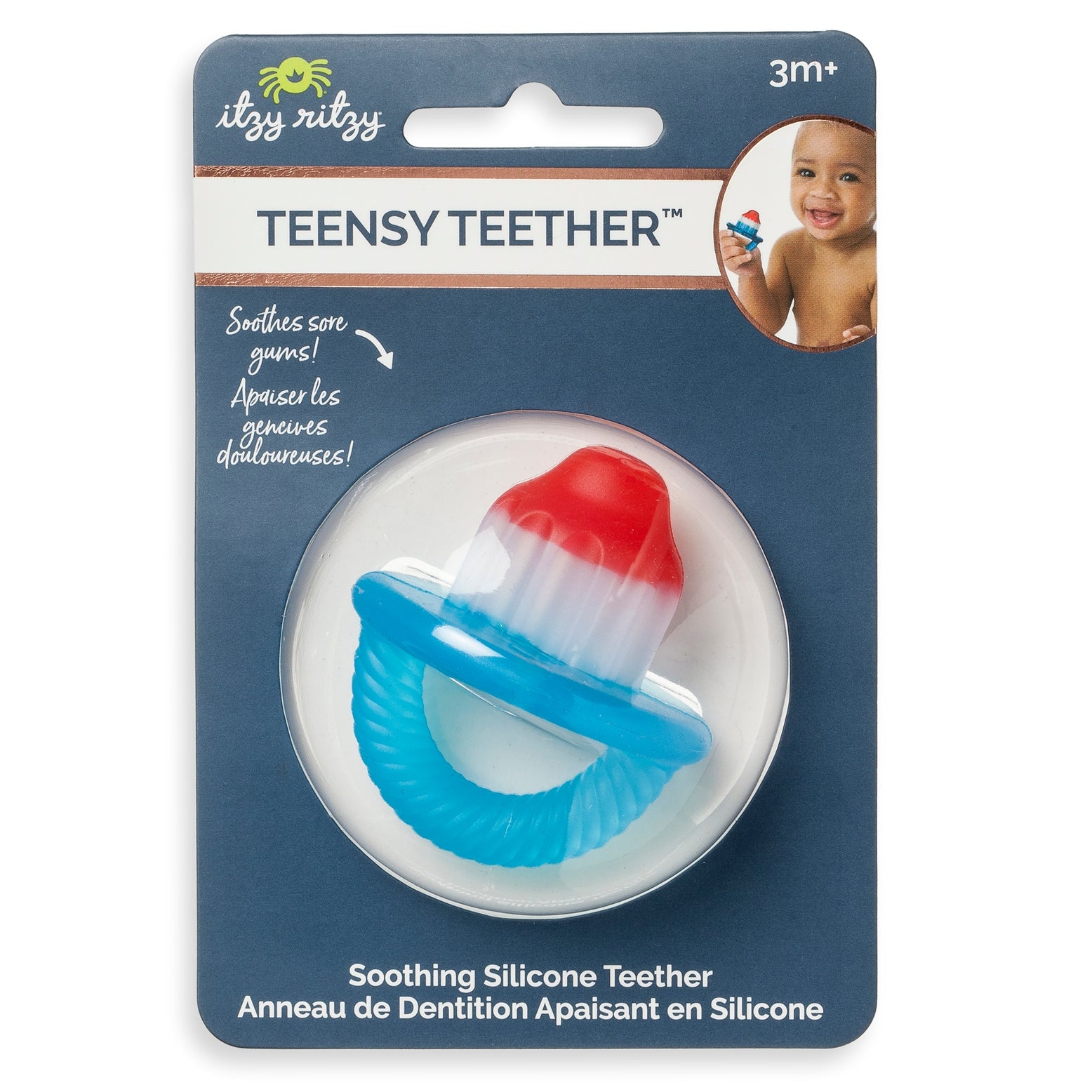 Itzy Ritzy Teensy Teether Hero Pop Soothing Silicone Teether