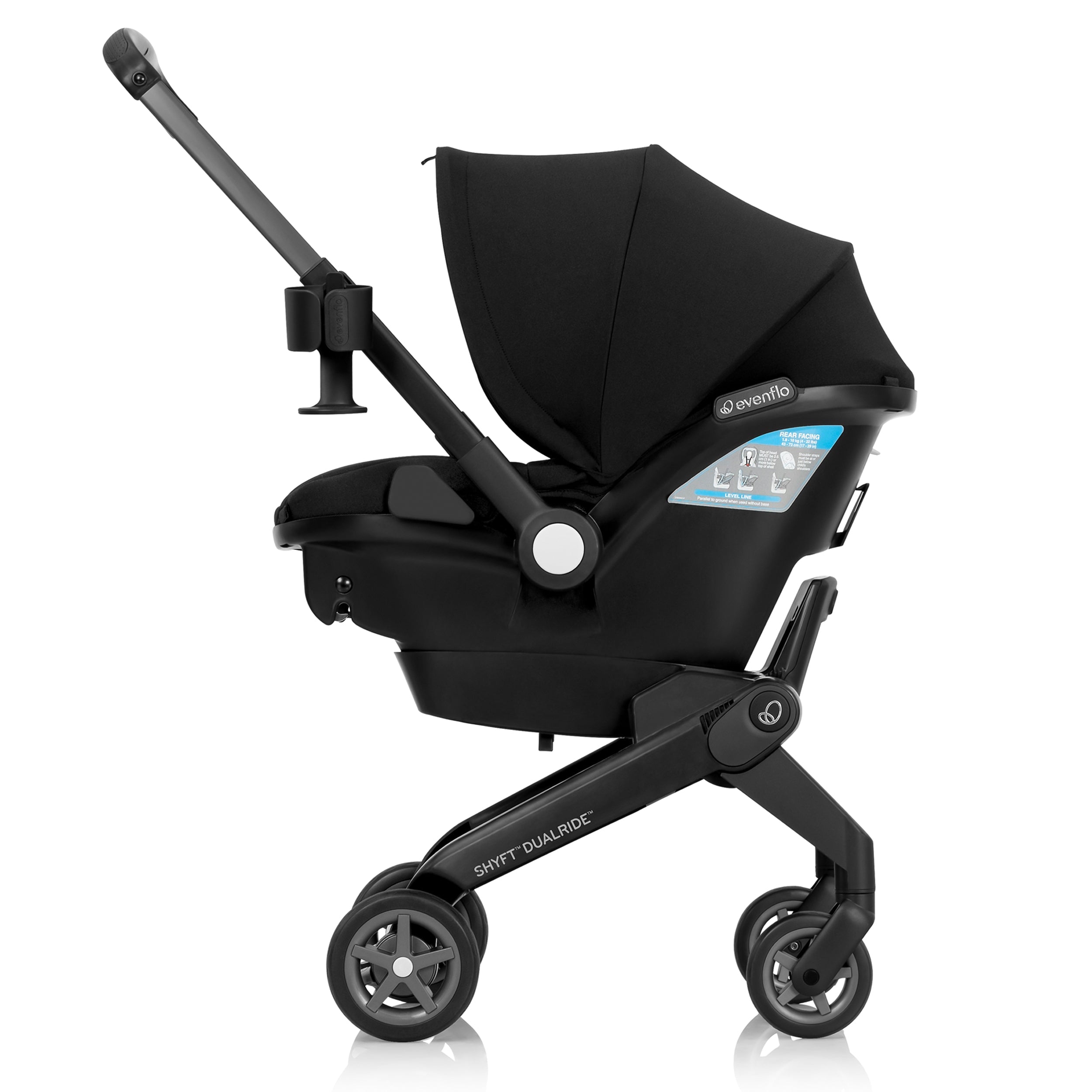 Evenflo pink and black car seat sale