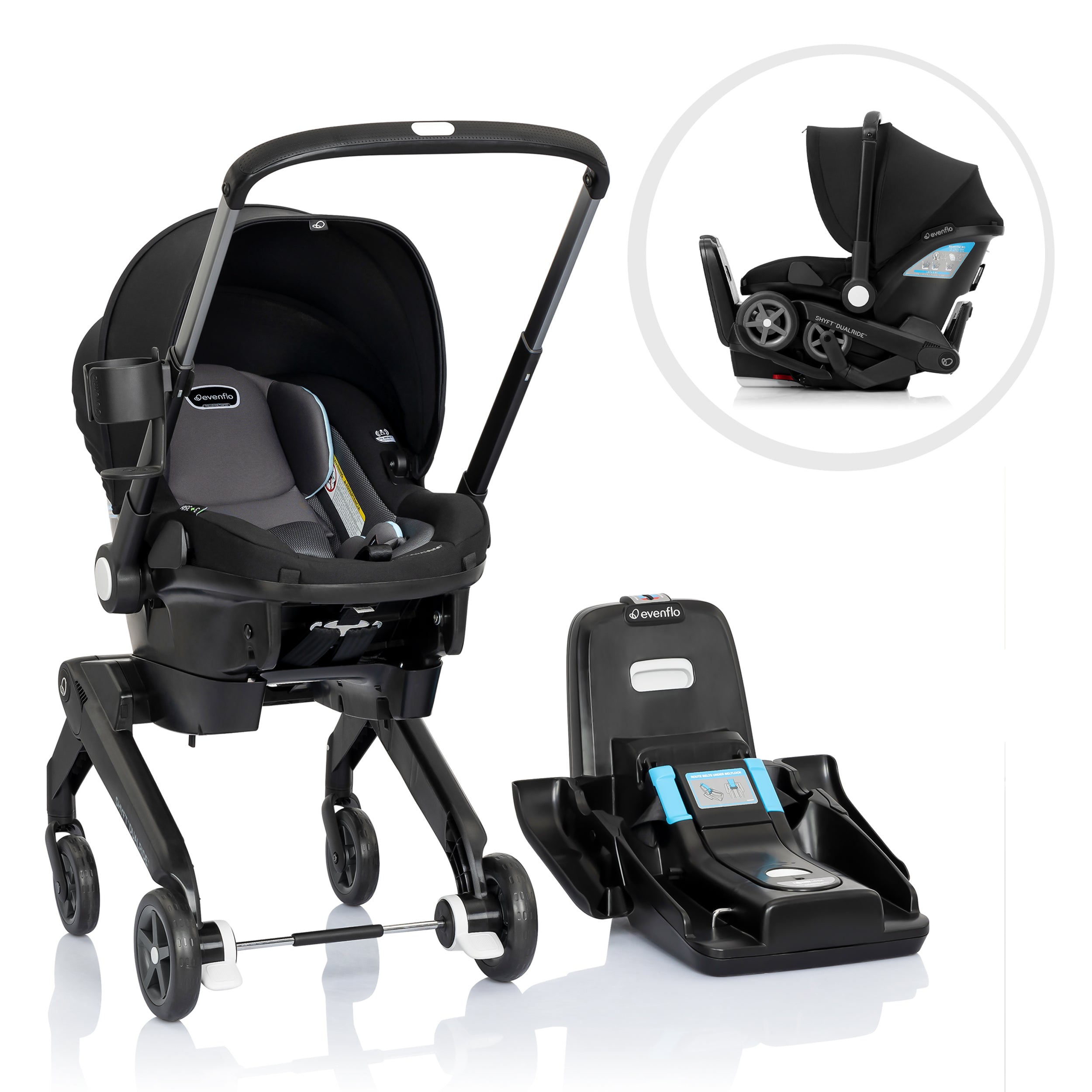 Evenflo Shyft DualRide Infant Car Seat and Stroller Combo