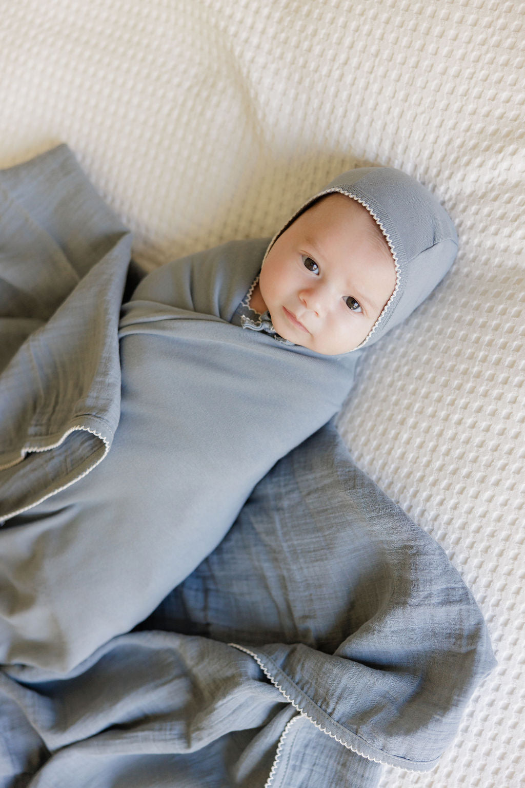 Aurora Classics Breathable Muslin Swaddle with Scallop