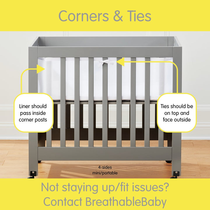 Mini crib mesh liner cheap