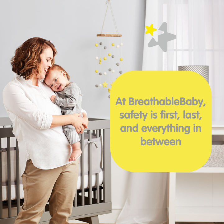 BreathableBaby Classic Mesh Liner for Full-Size Cribs (Covers 3 or 4 Sides)