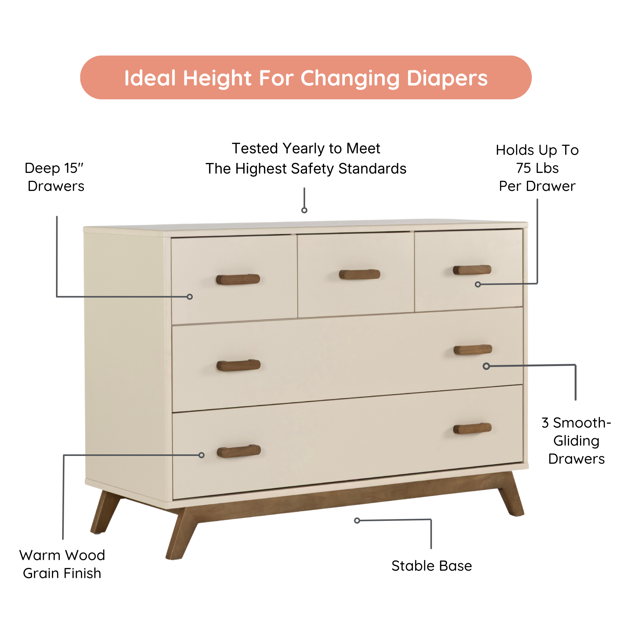 dadada Soho 5-Drawer Dresser