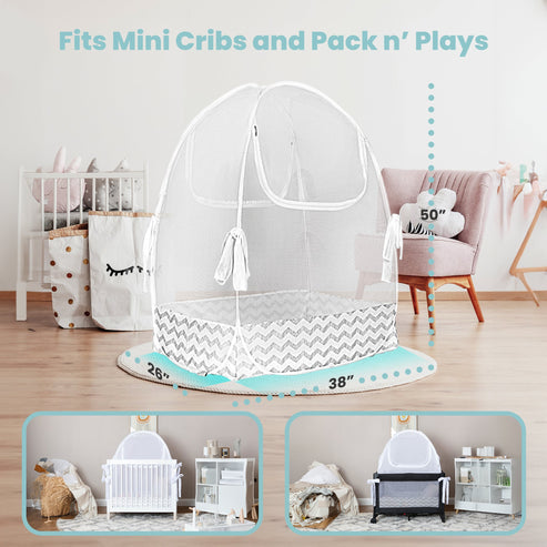 Pro Baby Safety Premium Mesh Mini Crib Tent