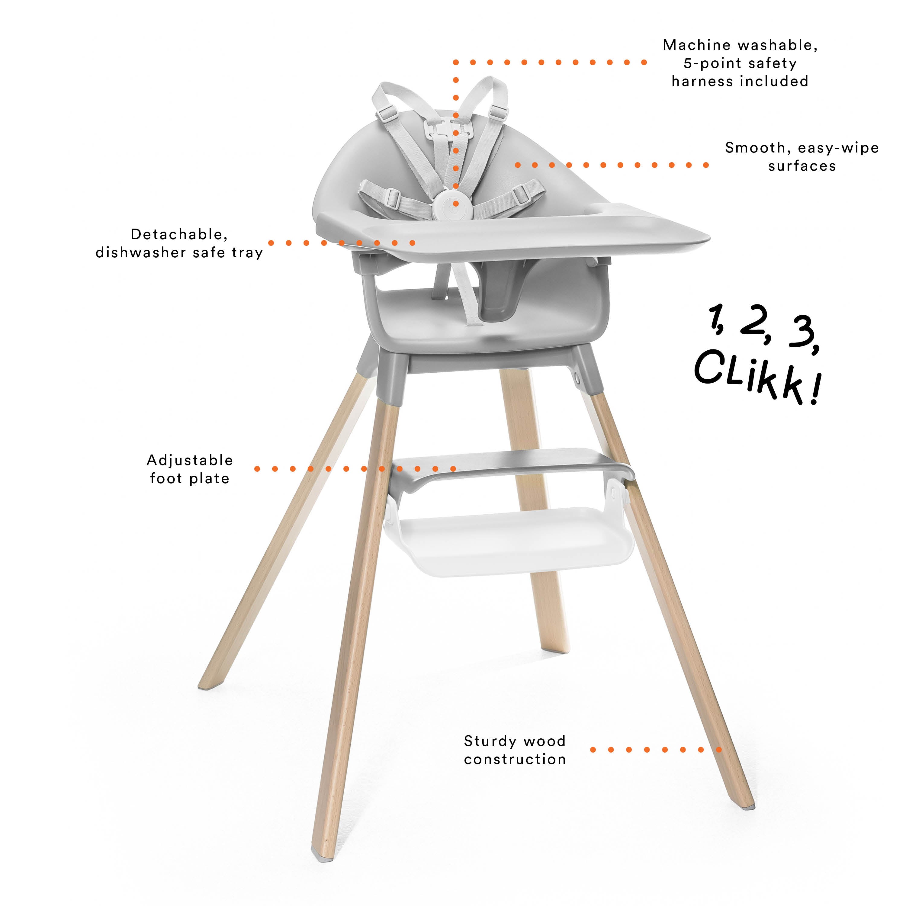 stokke weight Stokke Clikk High Chair