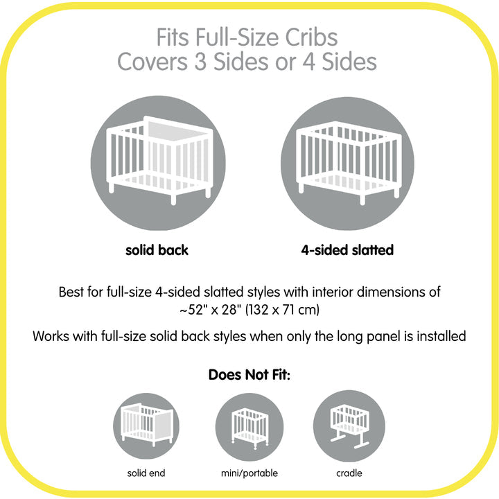 BreathableBaby Classic Mesh Liner for Full-Size Cribs (Covers 3 or 4 Sides)