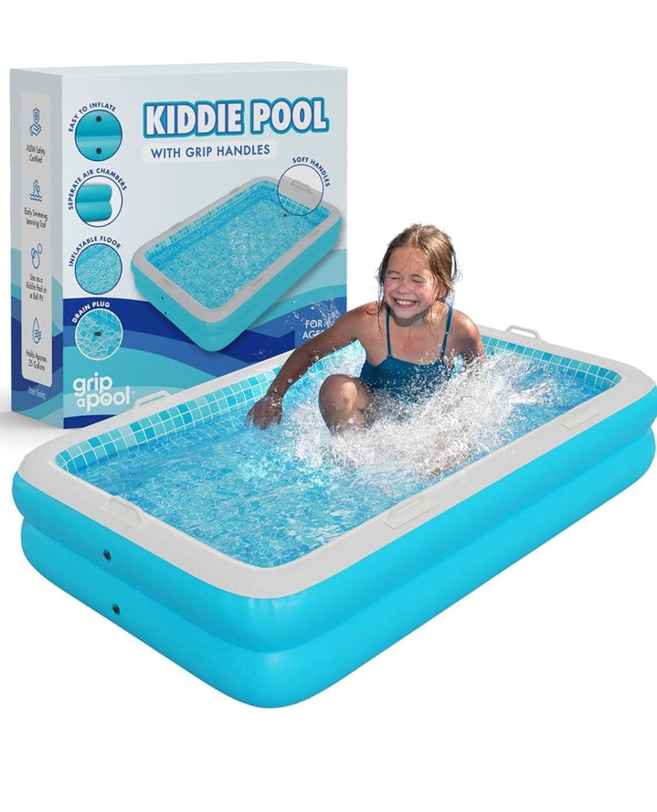 Grip a Pool Inflatable Rectangular Kiddie Pool