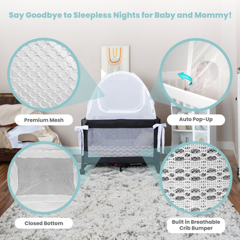 Pro Baby Safety Premium Mesh Mini Crib Tent