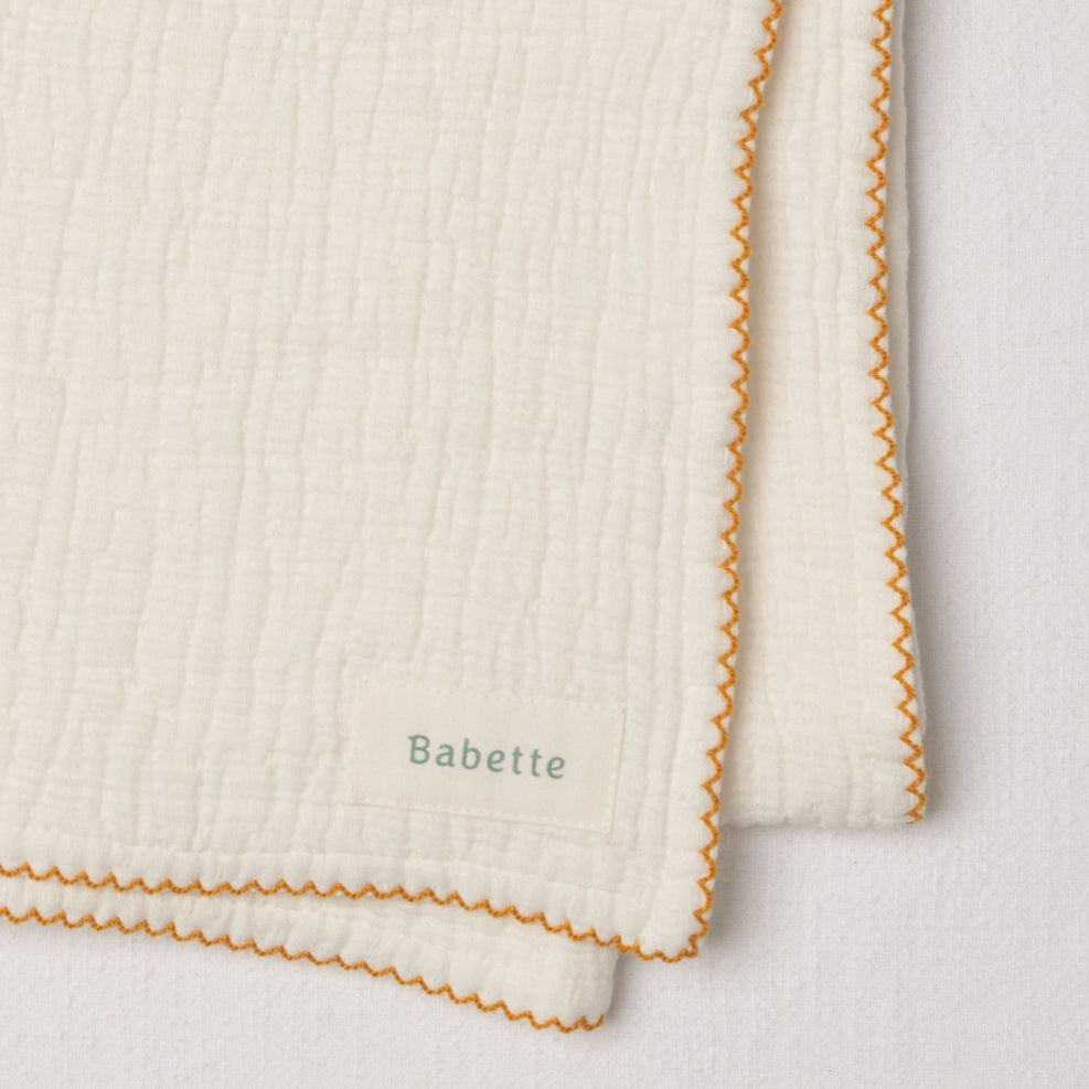 Babette Scalloped Trim Stroller Blanket