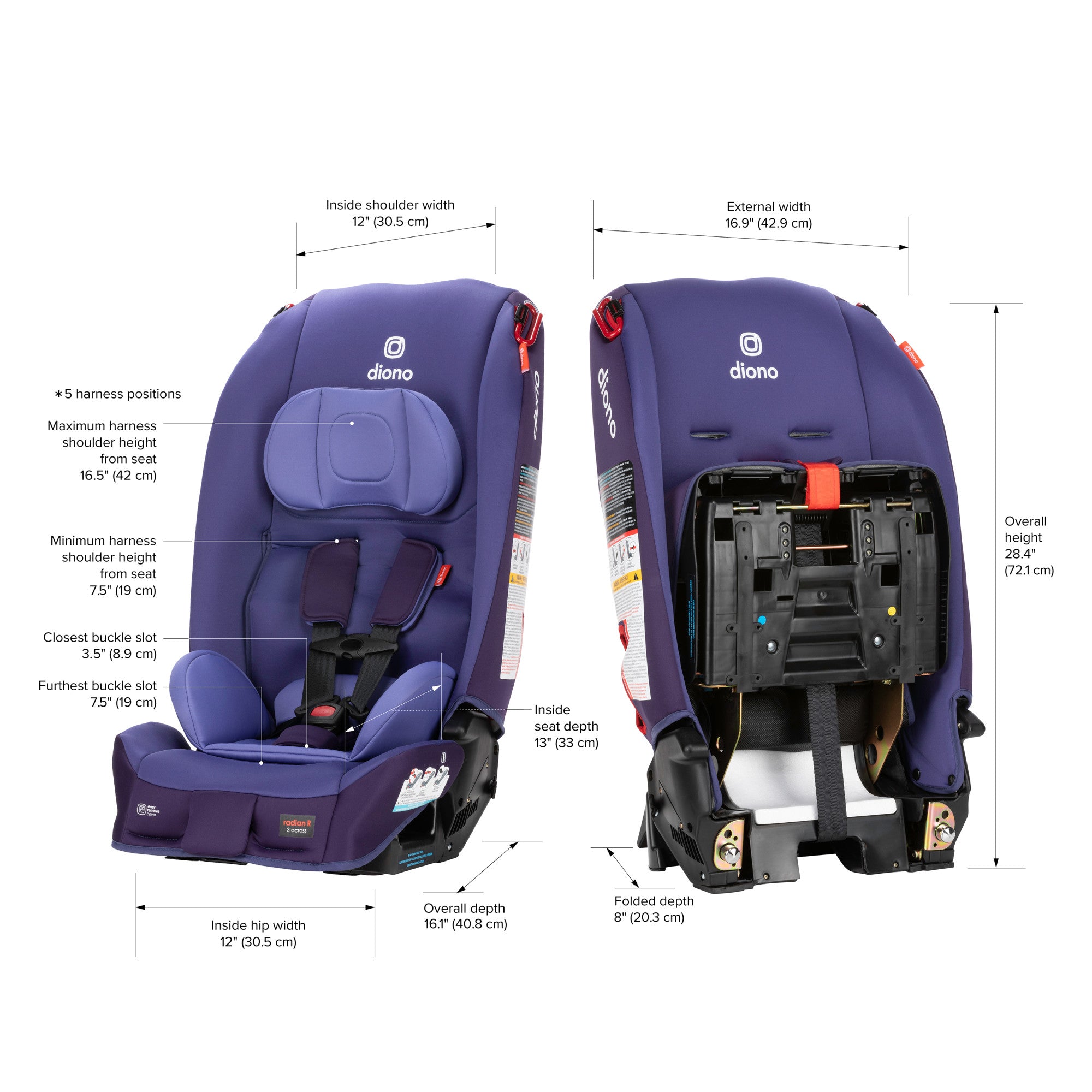 Diono radian height weight limit sale