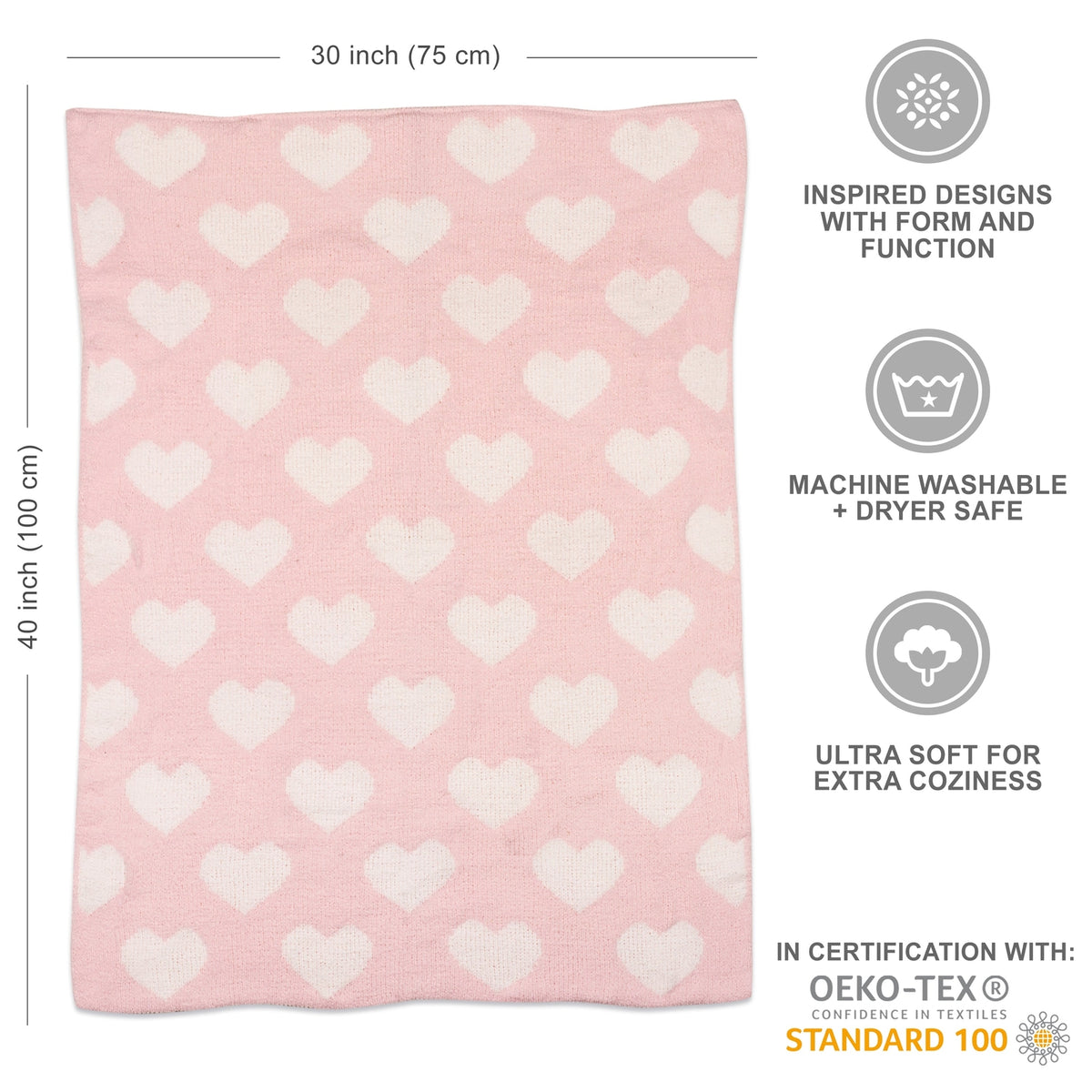Living Textiles Knitted Chenille Baby Blanket